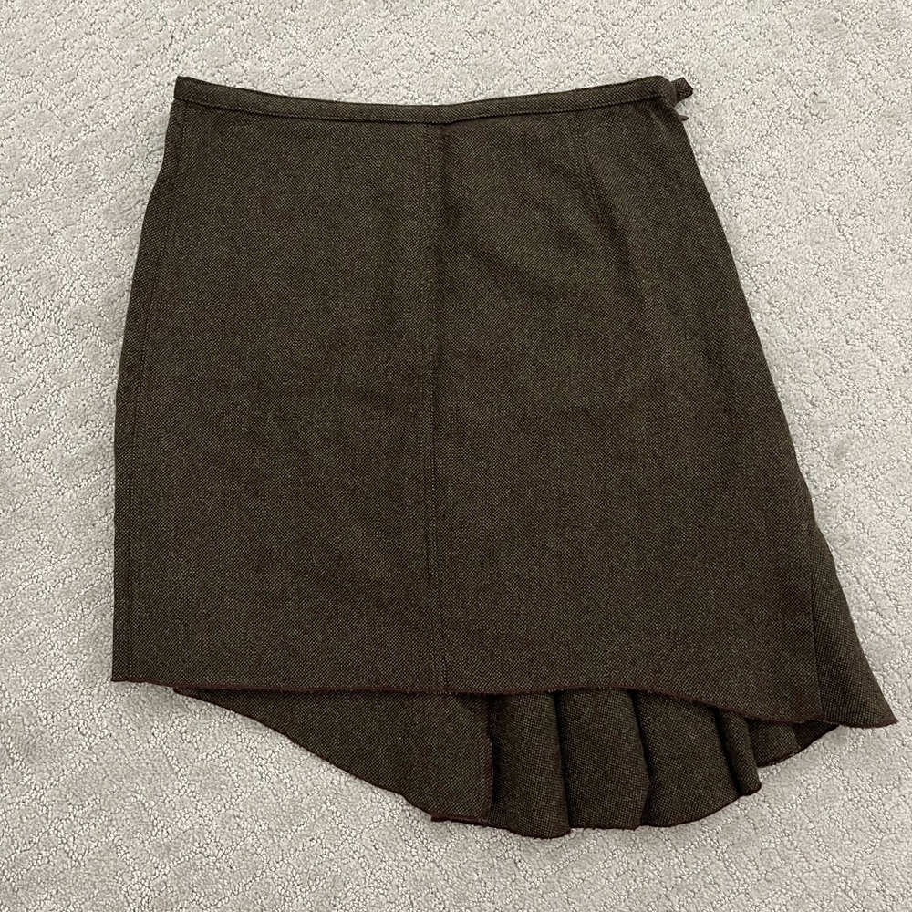 DVF Diane Von Furstenberg 100% wool Giatello asymmetrical skirt, size 2